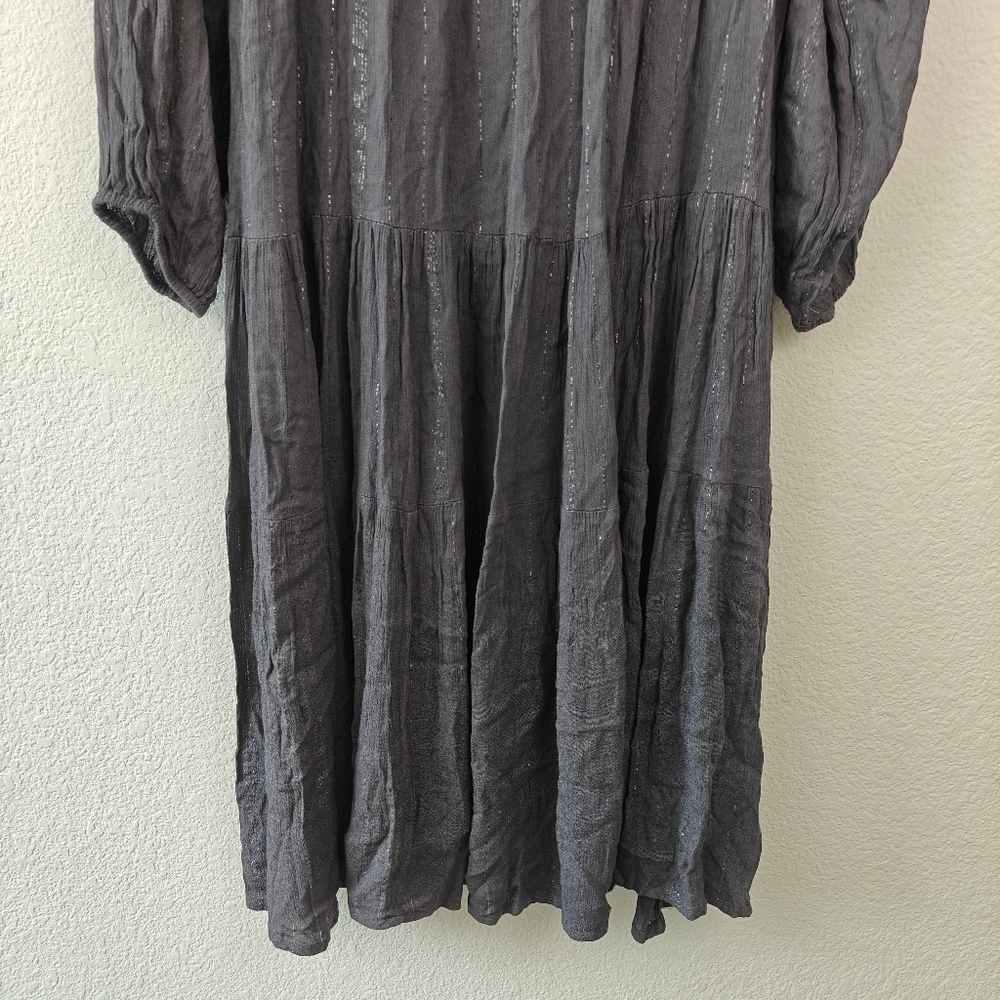 Blue Boheme NWT Grey Serenity Boho Cottagecore Long Sleeve Midi Dress Size S/M - Picture 2 of 13